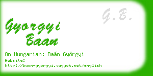 gyorgyi baan business card