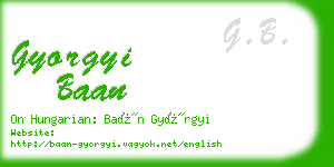 gyorgyi baan business card